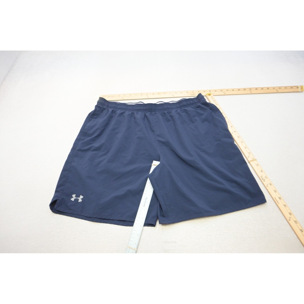 Under Armour Running Gym Shorts Mens XXL Navy Blue HeatGear Loose Fit Athletic